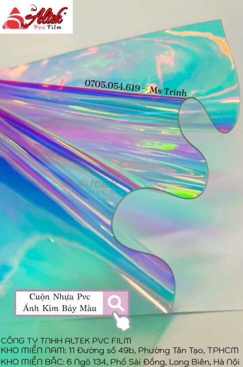 Màng pvc dẻo – Ánh kim bảy màu chất lượng cao, giá rẻ