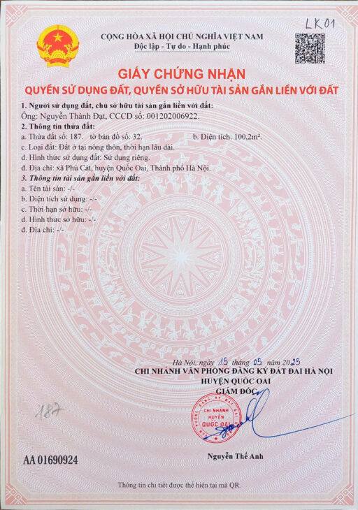 1. Đất nền Láng Hòa Lạc giá 2.15 tỷ diện tích 100m2 gần khu công nghệ cao – Nguyễn Hùng BĐS –