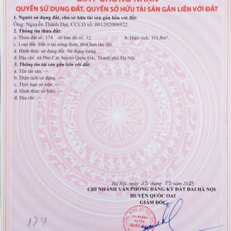 Đất nền Láng Hòa Lạc giá 2.8 tỷ diện tích 100m2 gần khu công nghệ cao – Nguyễn Hùng BĐS – 0989333012