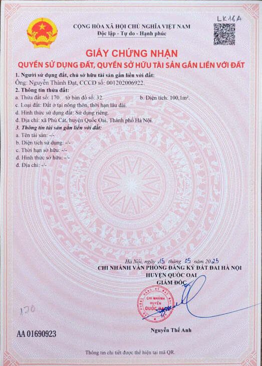 Đất nền Láng Hòa Lạc giá 2.9 tỷ diện tích 100m2 pháp lý sẵn sàng – Nguyễn Hùng BĐS – 0989333012