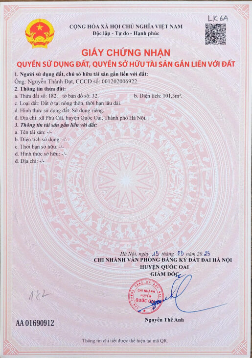 Bán đất nền Láng Hòa Lạc giá 2.7 tỷ, diện tích 100m2 – pháp lý chuẩn, tiềm năng tăng giá Nguyễn