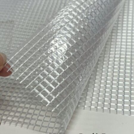 Cuộn nhựa pvc ô lưới 5mm sợi gia cường