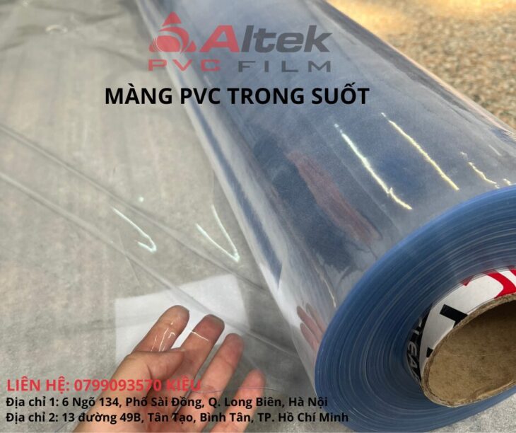 Màng nhựa pvc trong suốt dẻo – alek pvc – giá sỉ- tại bình dương