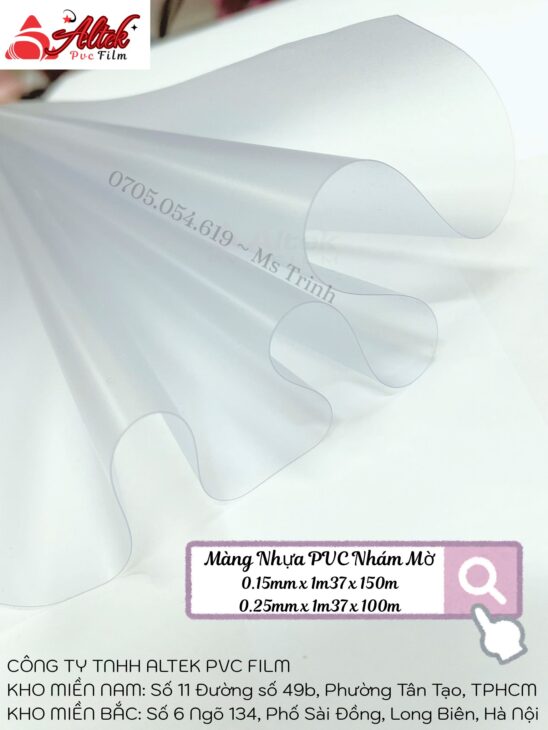 Màng nhựa pvc nhám mịn – nhám mờ độ bền cao