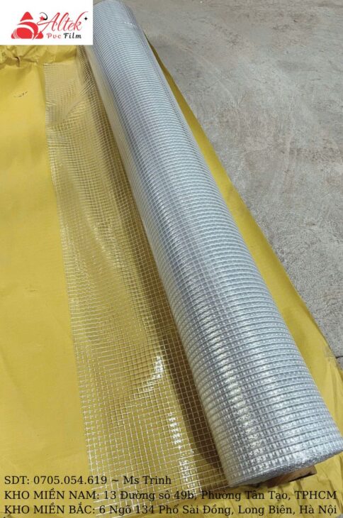 Cuộn nhựa pvc ô lưới 5mm sợi gia cường