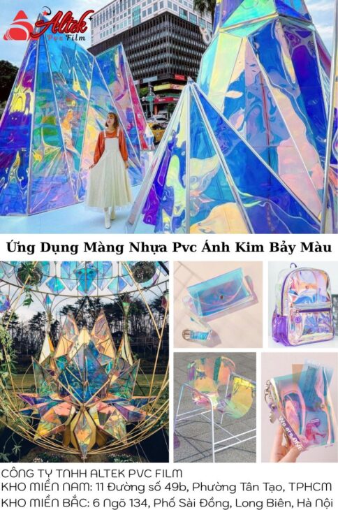 Màng pvc dẻo – Ánh kim bảy màu chất lượng cao, giá rẻ
