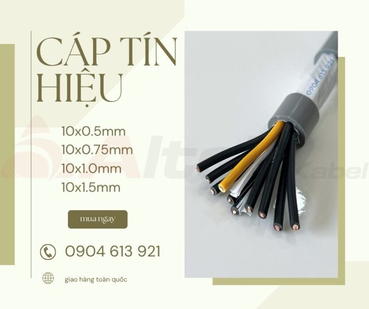 Cáp tín hiệu chống nhiễu 10×0.75mm Altek Kabel RVVP 10X0.75