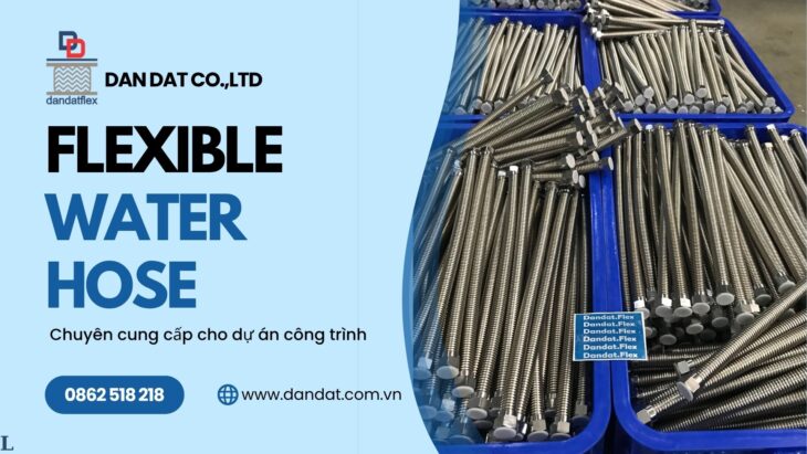 Dây cấp nước inox, dây dẫn nước nóng lạnh, dây mềm cấp nước phi 21, ống nối mềm inox 304