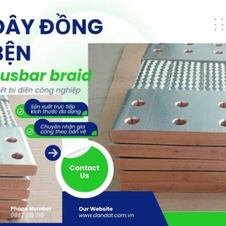 Dây đồng bện mạ thiếc dùng làm tiếp địa máng cáp, khớp nối mềm busway, thanh nối đồng mềm 25mm2