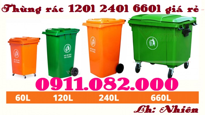 Những mẫu thùng rác giá rẻ nhất 2025- thùng rác 120l 240l 660l- lh 0911082000