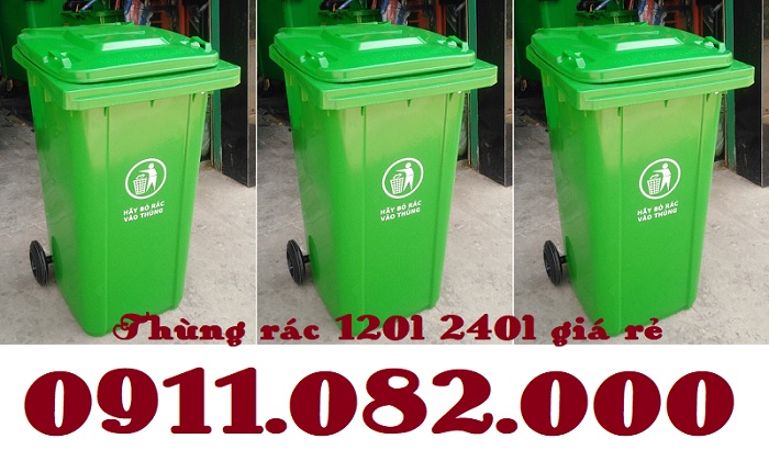 Phân phối thùng rác giá chuẩn nhất thị trường- thùng rác 120l 240l mới 100% hàng chính hãng-lh 0911