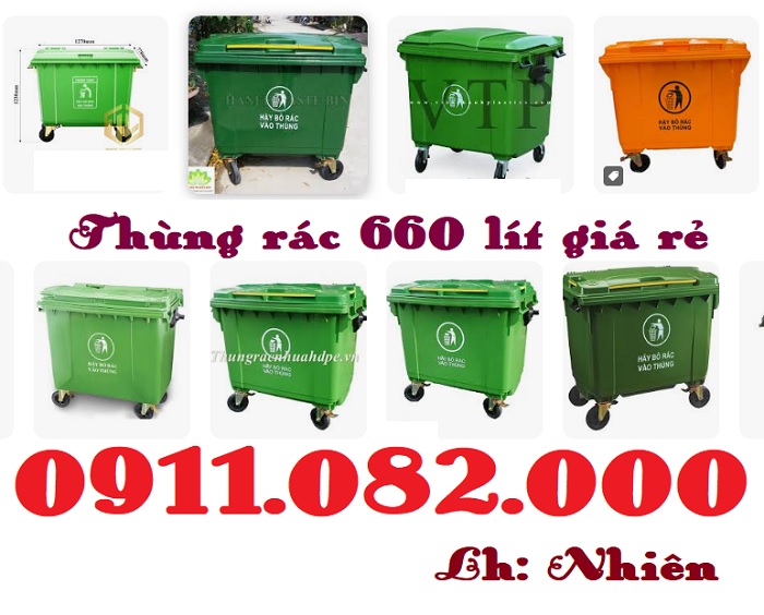 Cung cấp thùng rác giá rẻ uy tín, thùng rác 120l 240l nắp kín đủ màu- lh 0911082000