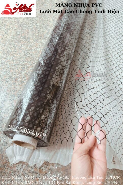 Giá bán màng nhựa pvc lưới mắt cáo chống tĩnh điện