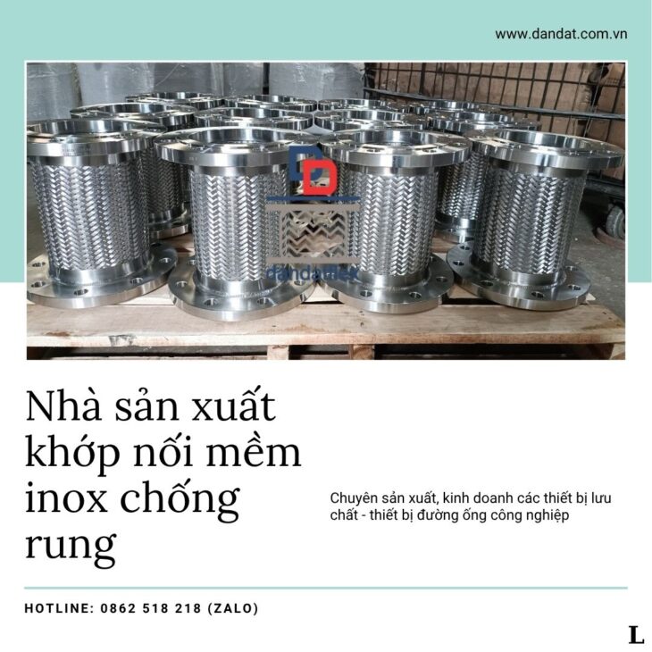 Khớp nối nhanh inox, khớp nối mềm inox nối bích nối ren, khớp nối mềm nối bích, ống nối mềm inox