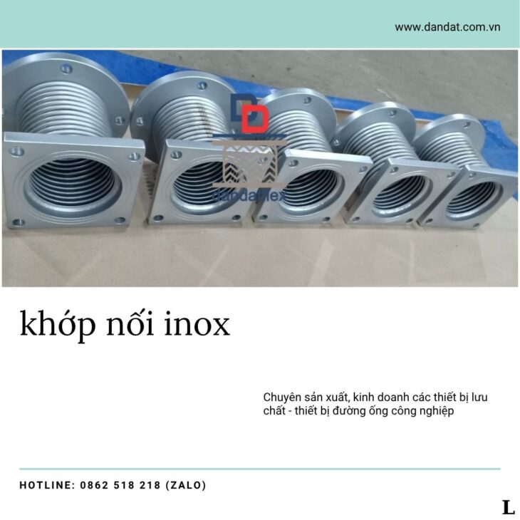 Khớp nối mềm inox chống rung, khớp chống rung, khớp nối giảm chấn inox, khop noi mem inox