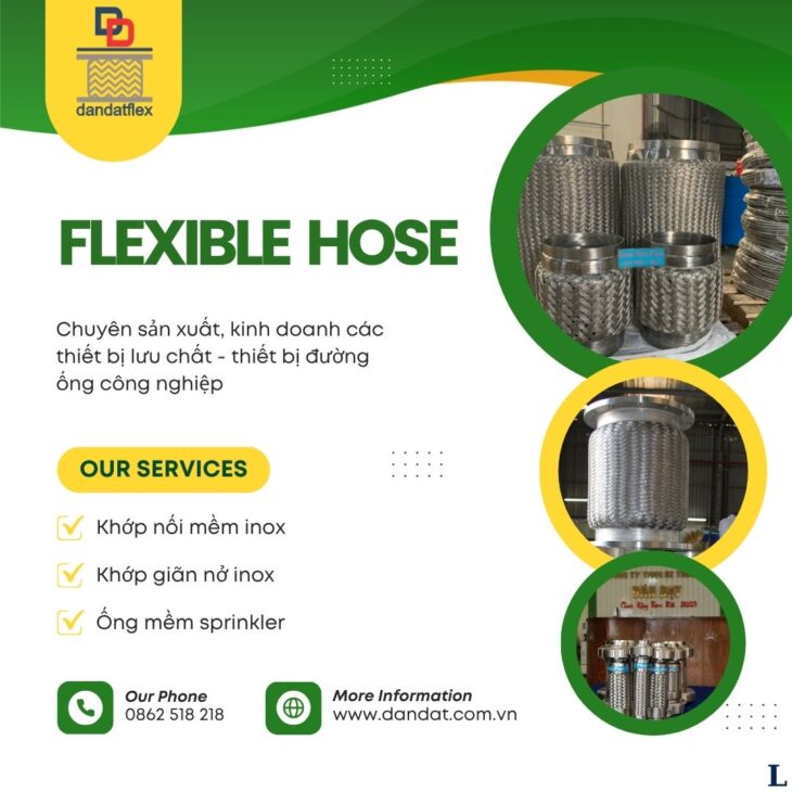 Khớp nối nhanh inox, khớp nối mềm inox nối bích nối ren, khớp nối mềm nối bích, ống nối mềm inox
