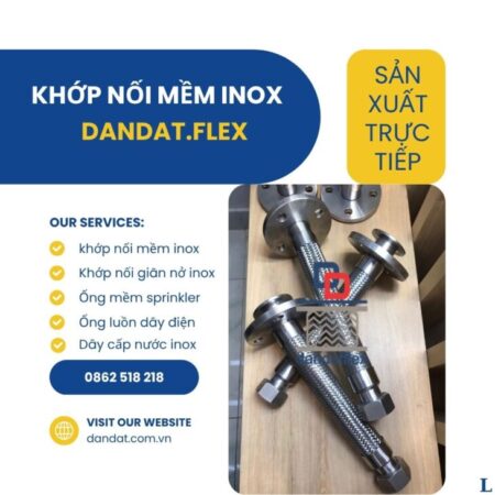 Khớp nối nhanh inox, khớp nối mềm inox nối bích nối ren, khớp nối mềm nối bích, ống nối mềm inox