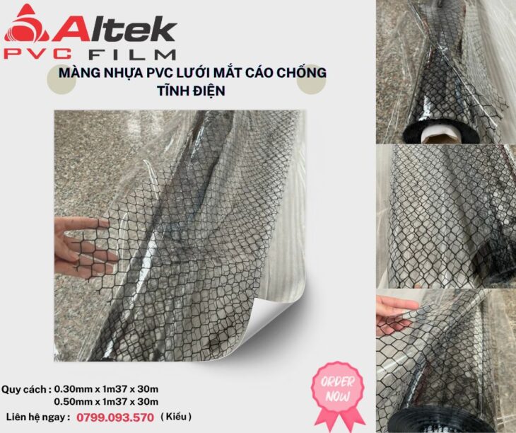 Bảng giá – màng nhựa pvc lưới mắt cáo chống tĩnh điện- tại An Giang