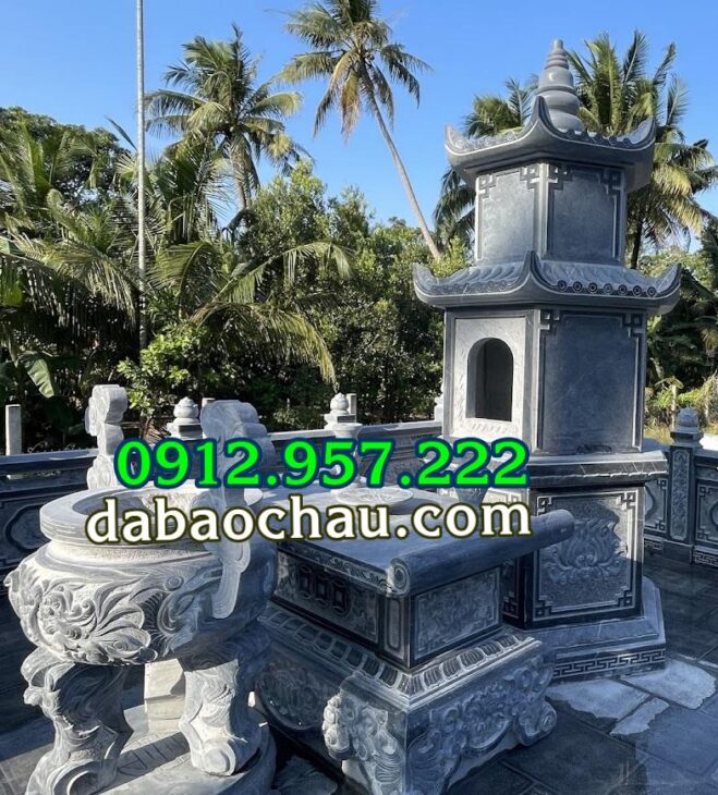 2025 Xây tháp mộ để tro cốt tại Cần Thơ bằng đá khối tự nhiên