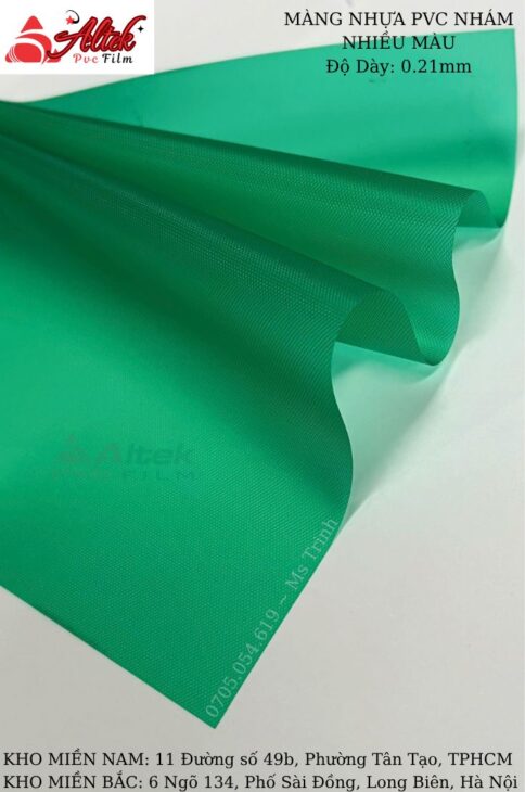 Màng nhựa pvc nhám nhiều màu độ dày 0,21mm