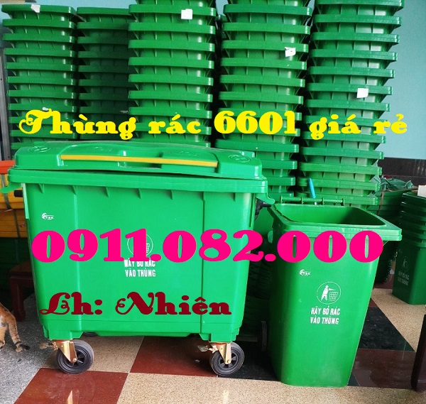 Chuyên sỉ lẻ thùng rác giá rẻ- thùng rác 120l 240l 660l màu xanh giá sỉ tại miền tây- lh 0911082000