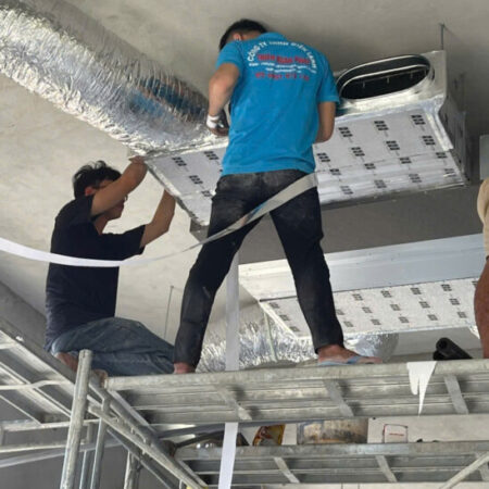 Thi Công Máy Lạnh Giấu Trần Nối Ống Gió Panasonic Tại Bình Dương ﻿
