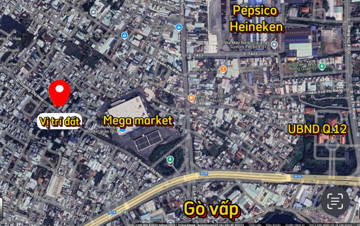 Gía tốt! Bán nhà mặt tiền Trương Thị Hoa Tân Thới HIệp Quận 12 534m2 giá chỉ 70tr/m2