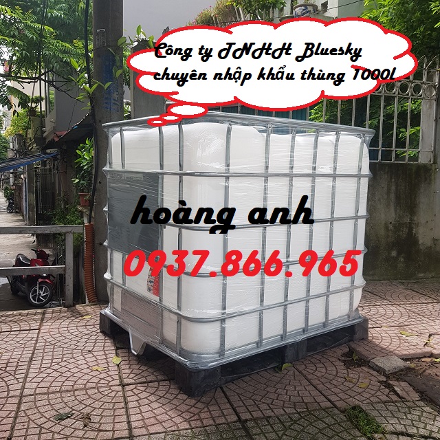 Giá bồn 1000l cũ, bồn cũ tại hà nội, bán bồn IBC cũ và mới, bồn 1000l có khung