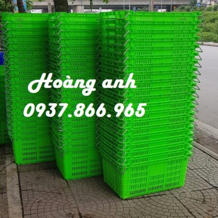 Bán buôn sọt có quai, sọt giá rẻ tại hà nội, sóng nhựa hở Hs011