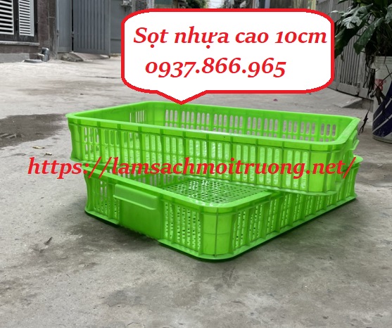 Rổ nhựa công nghiệp giá tốt, sọt nhựa rỗng, khay nhựa cao 10, khay nhựa hở tại Hà Nội