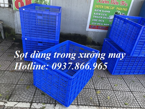 Sóng nhựa 26 bánh xe giá tốt, sóng nhựa đẩy hàng trong xí nghiệp, bán sọt nhưa kích thước lớn toàn q