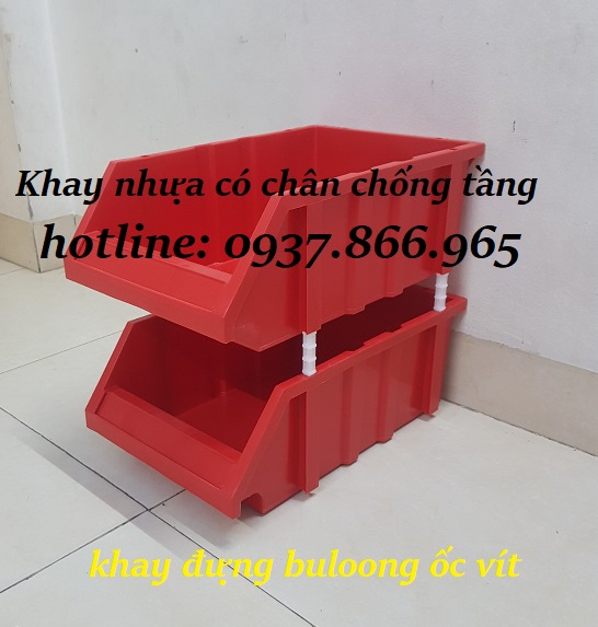 Bán sỉ khay vát đầu có khớp nối, khay có chân chống màu trắng, hộp nhựa chứa linh kiệ