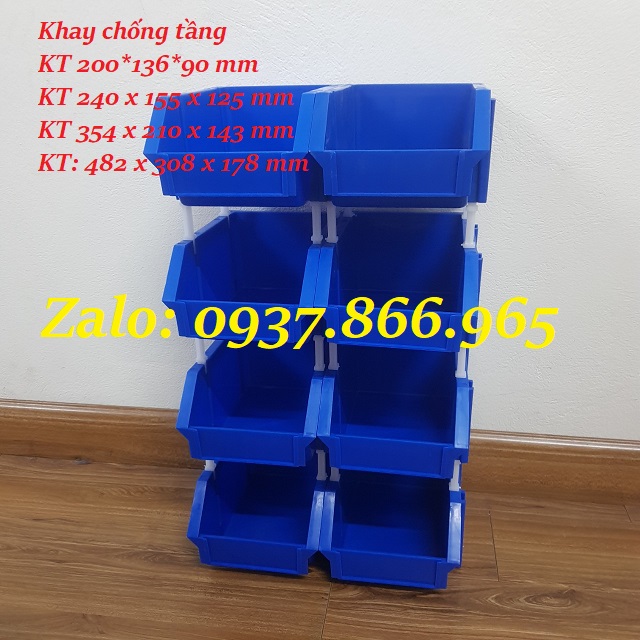 Bán sỉ khay vát đầu có khớp nối, khay có chân chống màu trắng, hộp nhựa chứa linh kiệ