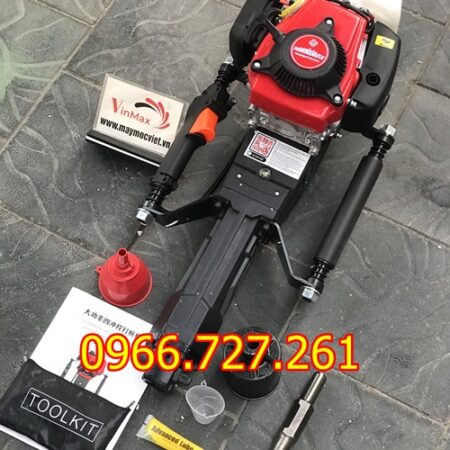 Máy đóng cọc cầm tay 4 thì Kawasaki KW680 – Chạy xăng, mạnh mẽ, dễ thao tác
