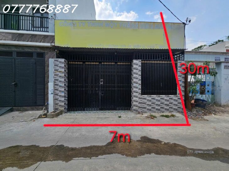 Đầu tư ???? BÁN NHÀ MẶT TIỀN Thới An,Q.12 – DT 7×30M – GIÁ CHỈ 8.7 TỶ
