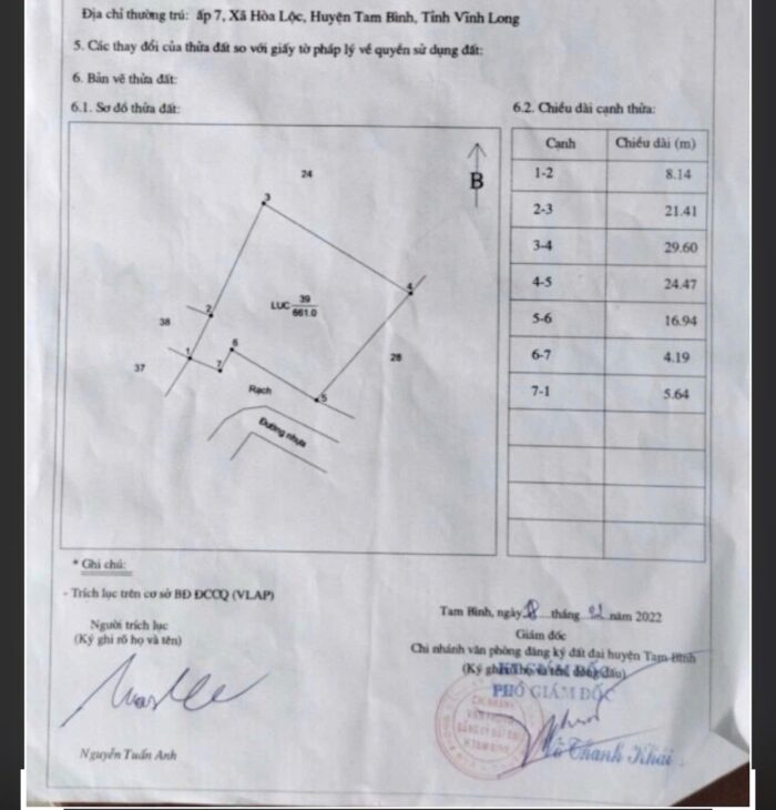 ĐẤT ĐẸP – GIÁ RẺ – Bán GẤP Lô Đất Tiềm Năng Tại Tam Bình, Vĩnh Long