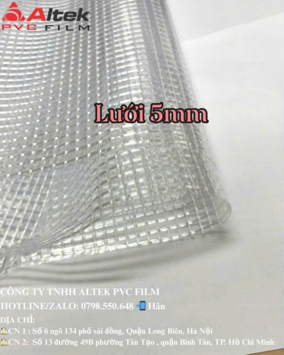 Màng nhựa PVC kẹp lưới dưới 5mm giá tốt toàn quốc