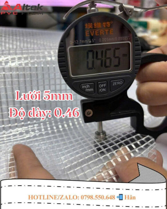 Màng nhựa PVC kẹp lưới dưới 5mm giá tốt toàn quốc