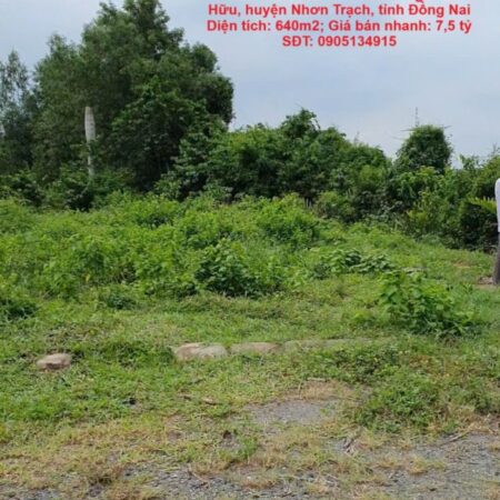 LÔ ĐẤT VỊ TRÍ ĐẸP – GIÁ TỐT – Chính Chủ Cần Bán Nhanh lô đất tiềm năng huyện Nhơn Trạch, Đồng Nai