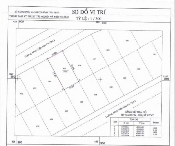 Bán đất BIỆT THỰ khu Decomex Đại An – Phường 9 VUNG TAU