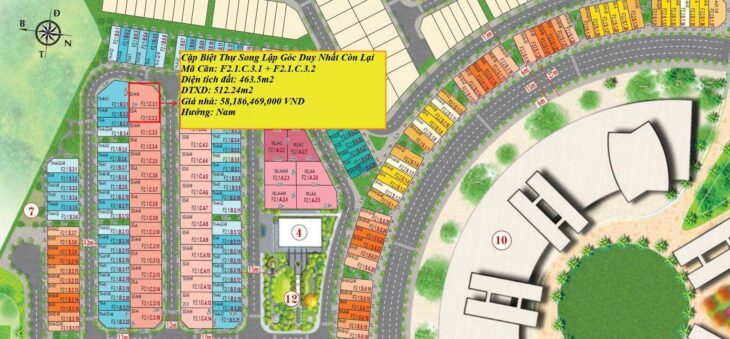 DUY NHẤT 1 CẶP BIỆT THỰ SONG LẬP 500M2 – HỒNG HẠC CITY PHÚ MỸ HƯNG BẮC NINH