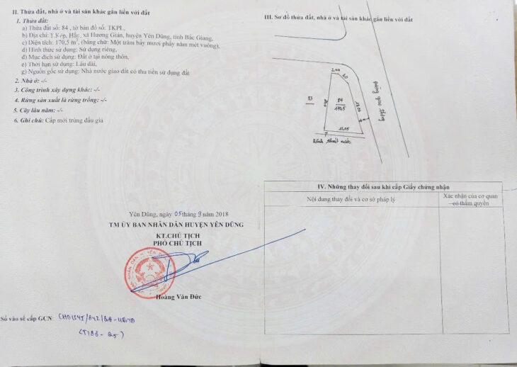 CHÍNH CHỦ CẦN BÁN LÔ ĐẤT TẠI XÃ HƯƠNG GIÁN – HUYỆN YÊN DŨNG – BẮC GIANG