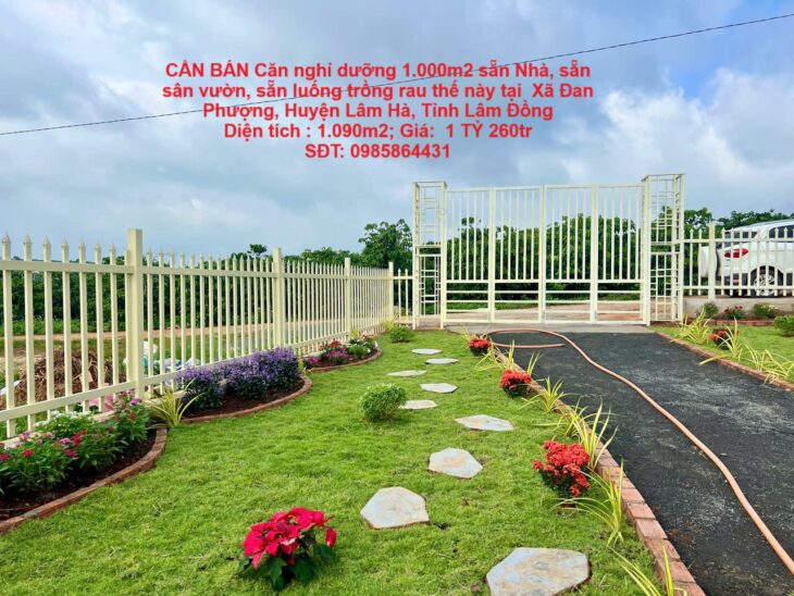 CẦN BÁN Căn nghỉ dưỡng 1.000m2 sẵn Nhà, sẵn sân vườn, sẵn luống trồng rau thế này tại Lâm Hà, Lâm