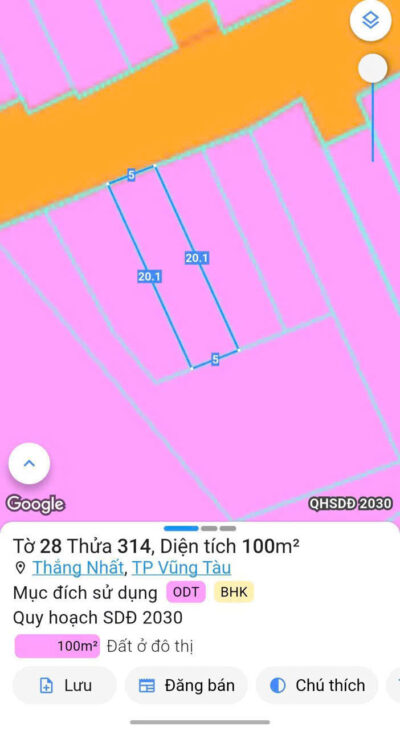 Bán đất hẻm 217 Nguyễn Hữu Cảnh, P. Thắng Nhất, Vũng Tàu