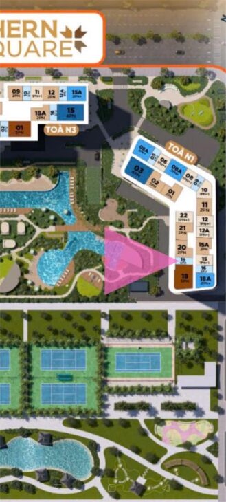BÁN CĂN STUDIO TẠI TRINITY SQUARE – HƯỚNG ĐÔNG NAM, VIEW CỰC ĐẸP