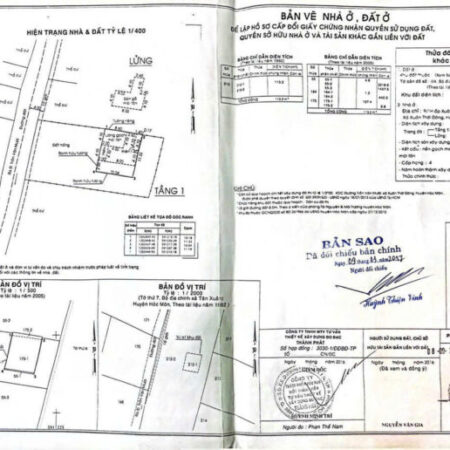 BÁN BIỆT THỰ + 10 PHÒNG TRỌ – HÓC MÔN – GẦN CHỢ CHỮ S – FULL THỔ CƯ