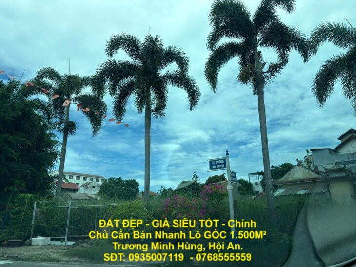 ĐẤT ĐẸP – GIÁ SIÊU TỐT – Chính Chủ Cần Bán Nhanh Lô GÓC 1.500M² Trương Minh Hùng, Hội An.