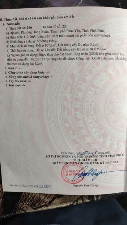 Đất ĐẸP- GIÁ TỐT – CHÍNH CHỦ Cần Bán Nhanh Lô Đất Đồng Xuân, Phúc Yên, Vĩnh Phúc
