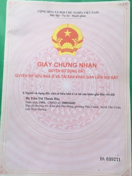 CHÍNH CHỦ CẦN BÁN GẤP LÔ ĐẤT TẠI Thị xã TÂN UYÊN, tỉnh BÌNH DƯƠNG