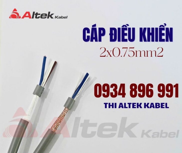 Cáp điều khiển 2×0.75mm Altek Kabel